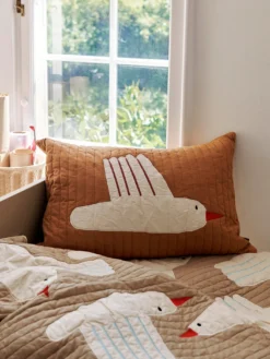 Bird Quilted Cushion Rectangular