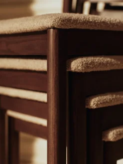 Boda Dining Chair - Upholstered Seat - Soft Bouclé
