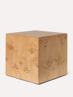 Burl Cube Side Table