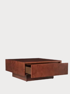 Burl Storage Coffee Table