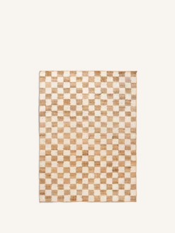 Check Wool Jute Rug