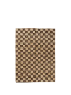Check Wool Jute Rug