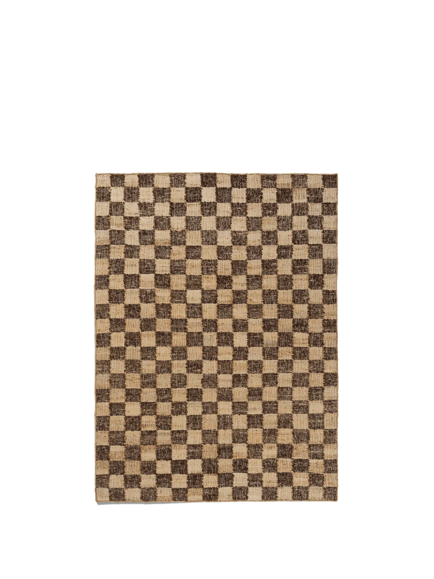 Check Wool Jute Rug