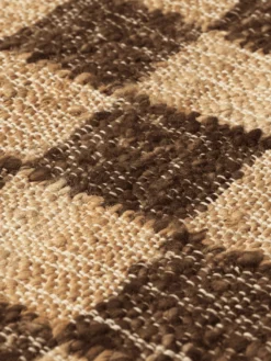 Check Wool Jute Runner