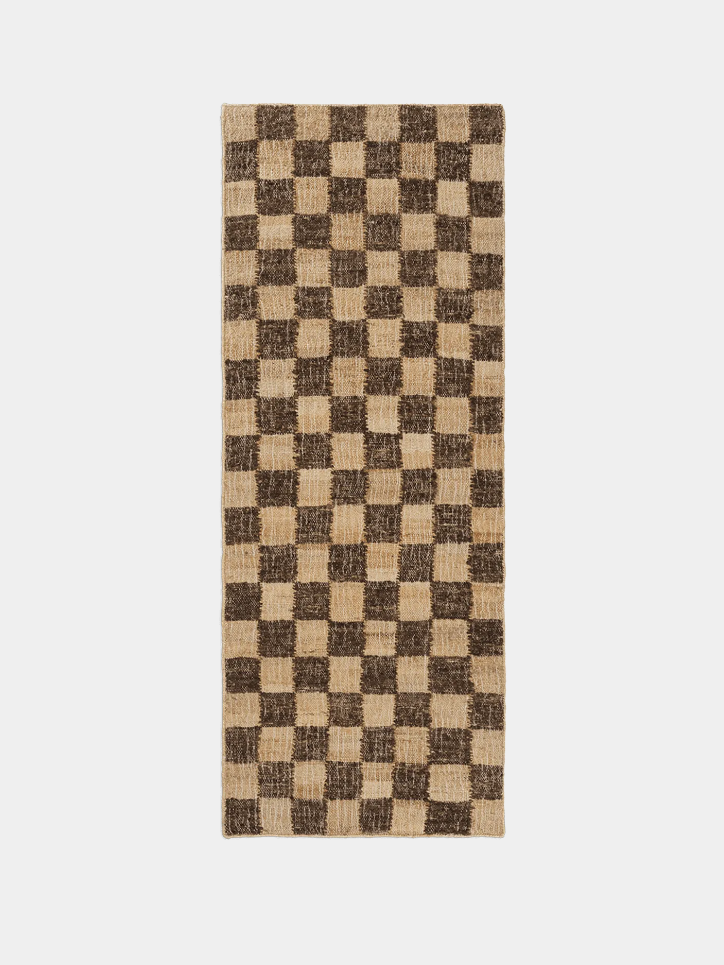 Check Wool Jute Runner