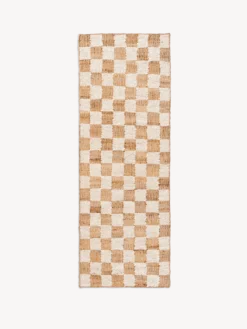Check Wool Jute Runner