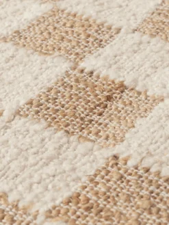 Check Wool Jute Runner