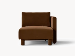 Dase Sofa Chaise Longue Right - Rich Velvet