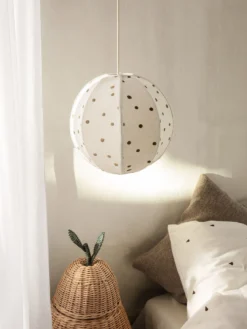 Dots Embroidered Textile Lampshade