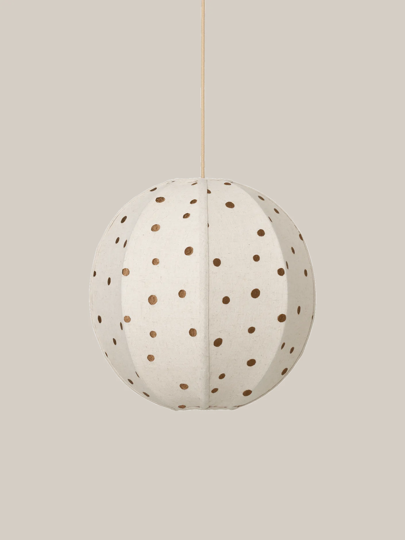 Dots Embroidered Textile Lampshade