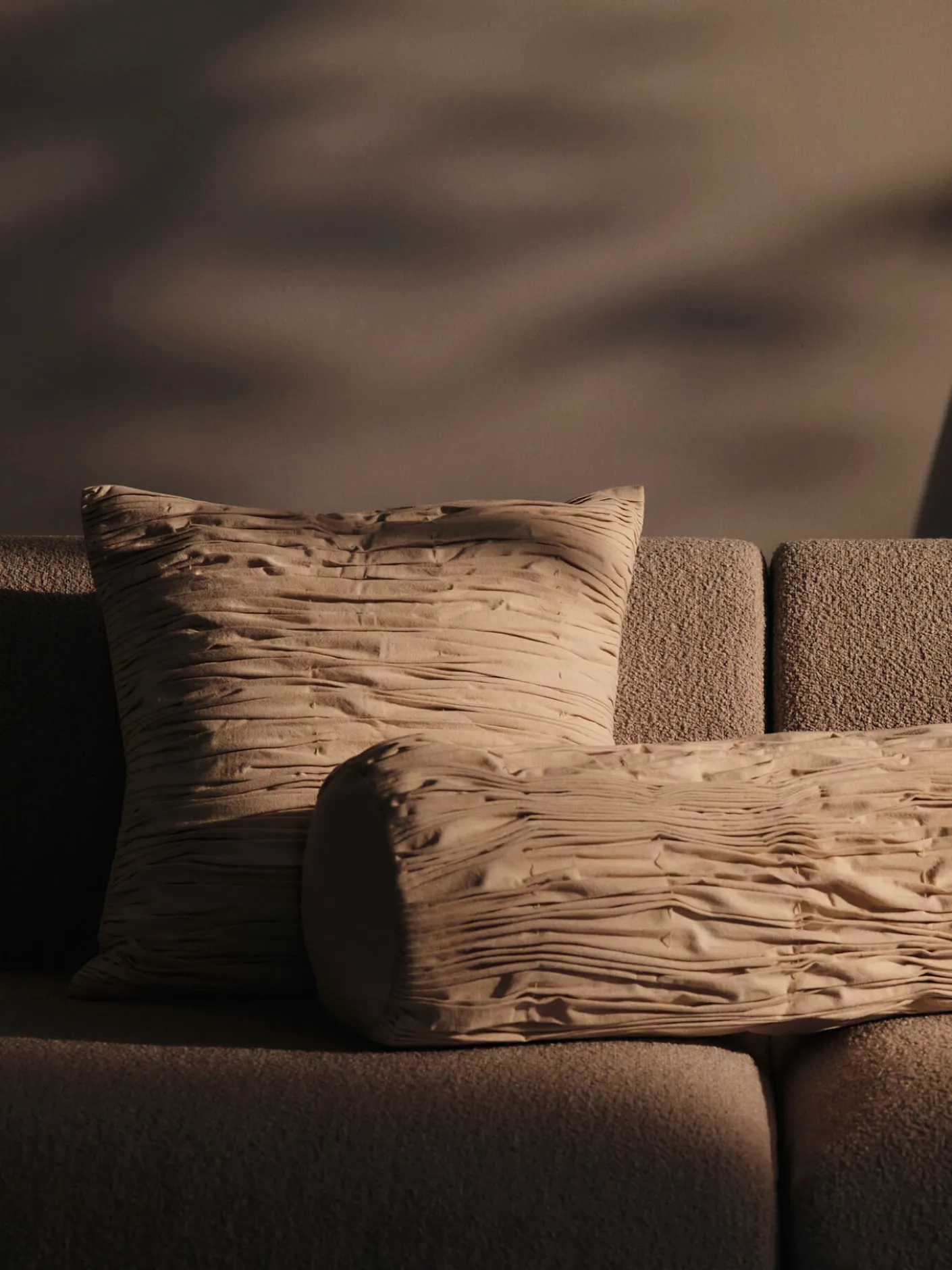 Falda Smocked Bolster Cushion