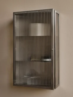Haze Wall Cabinet - Reeded Glass