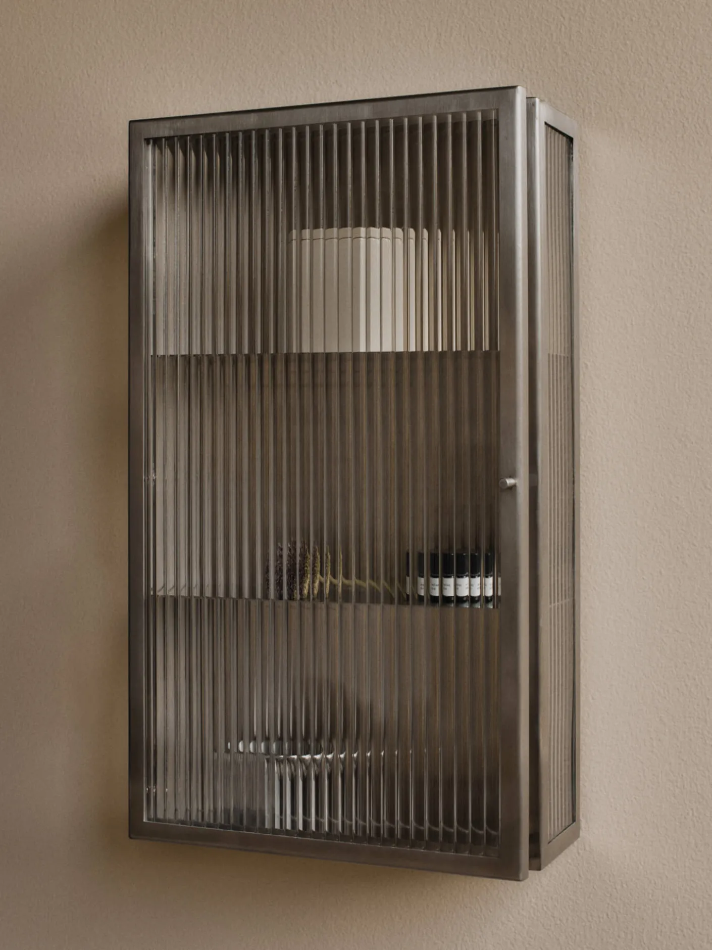 Haze Wall Cabinet - Reeded Glass