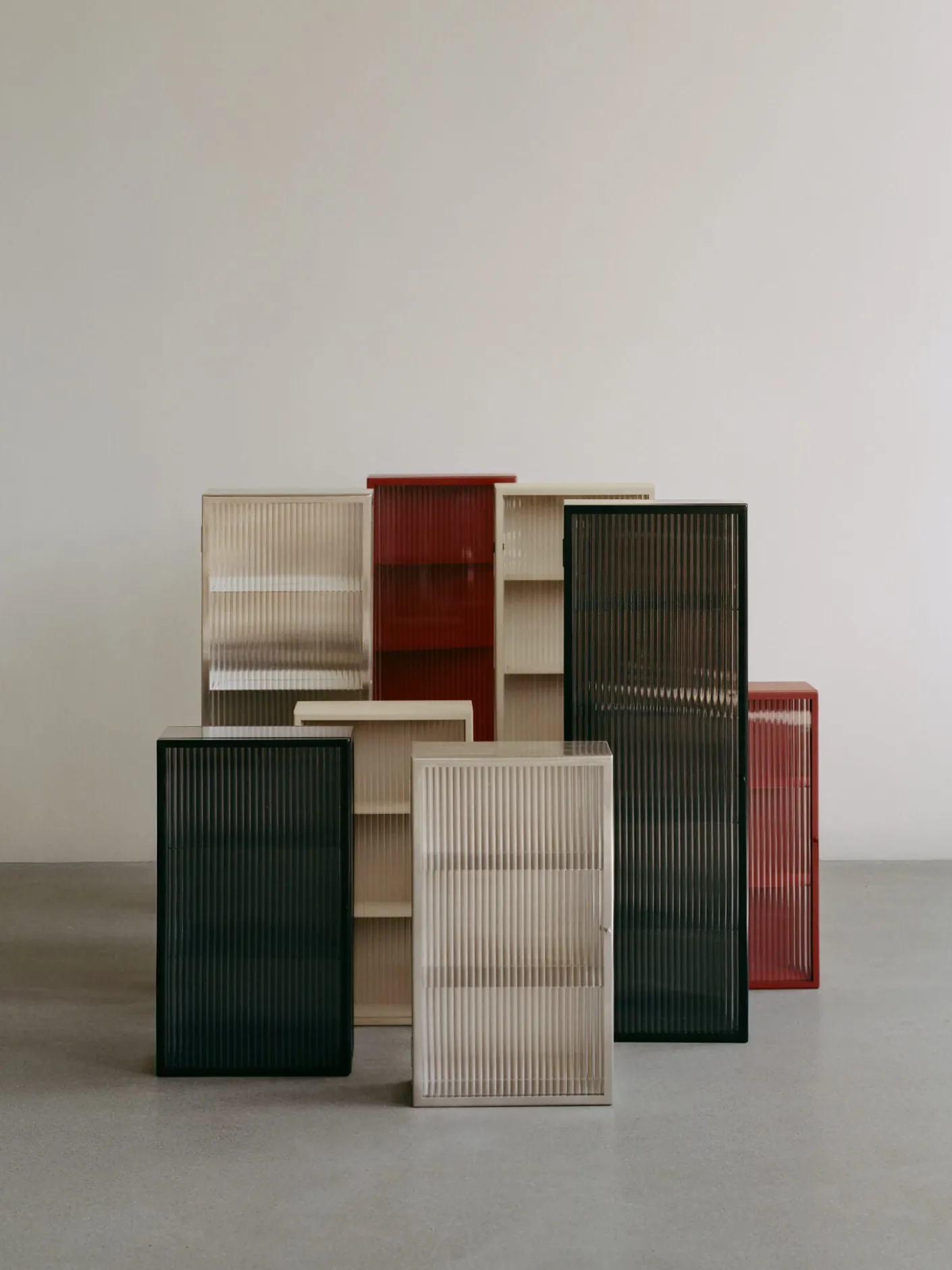 Haze Wall Cabinet - Reeded Glass