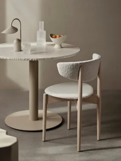 Herman Dining Chair - Upholstered - Soft Bouclé