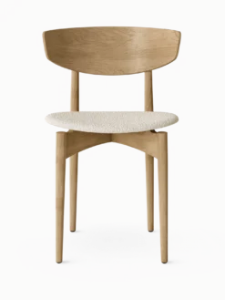 Herman Dining Chair - Upholstered Seat - Bouclé