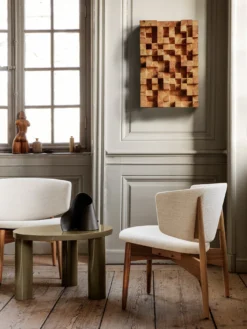 Herman Lounge Chair - Wood - Bouclé