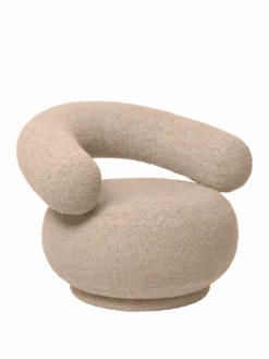 Orbo Lounge Chair - Raw Bouclé