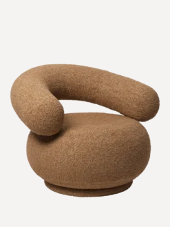 Orbo Lounge Chair - Swivel - Raw Bouclé