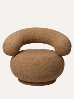 Orbo Lounge Chair - Swivel - Raw Bouclé