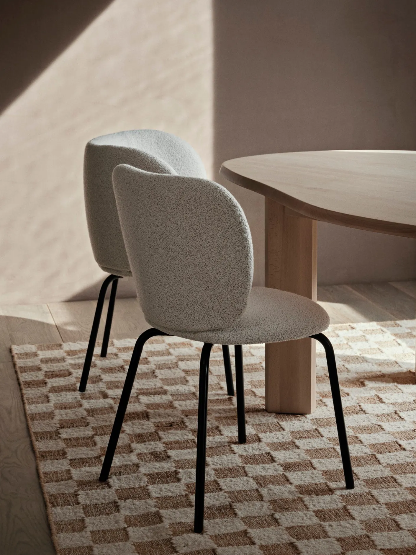 Rico Chair - Black - Soft Bouclé