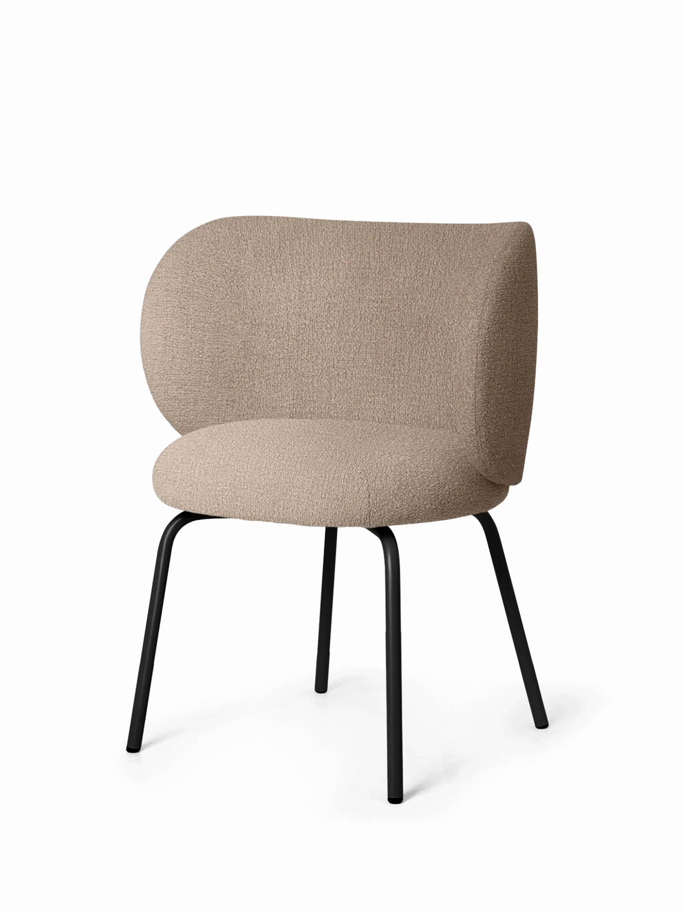 Rico Dining Chair - Black - Bouclé