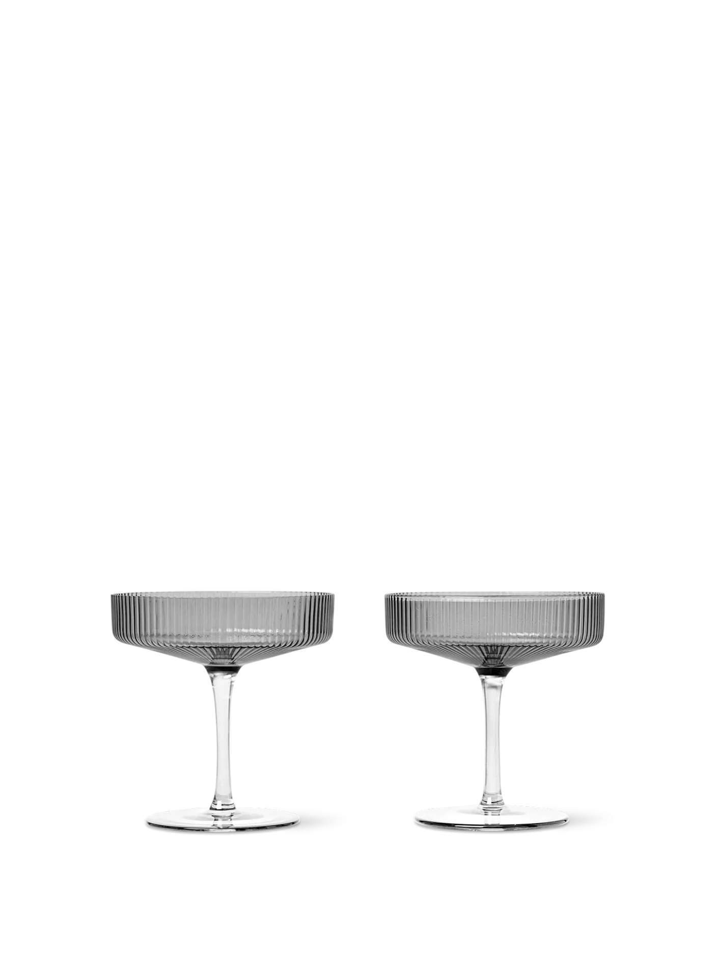 Ripple Champagne Saucers - Set of 2