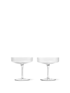 Ripple Champagne Saucers - Set of 2