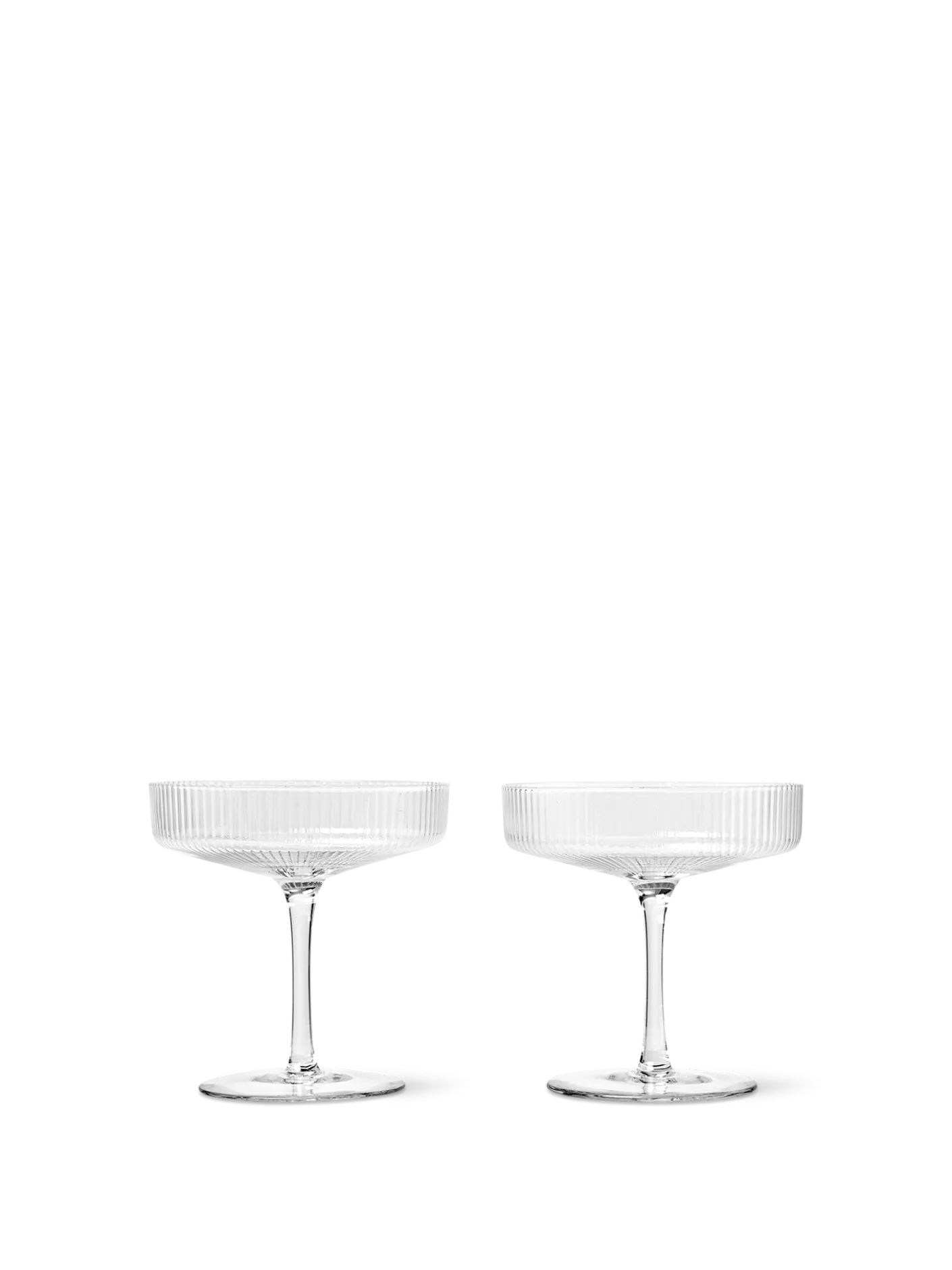 Ripple Champagne Saucers - Set of 2