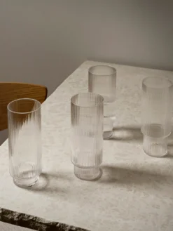 Ripple Long Drink Glasses - Set of 4