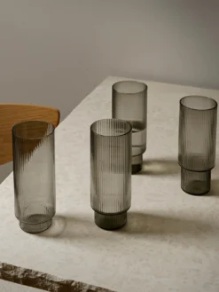 Ripple Long Drink Glasses - Set of 4