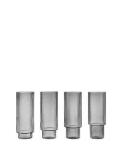 Ripple Long Drink Glasses - Set of 4