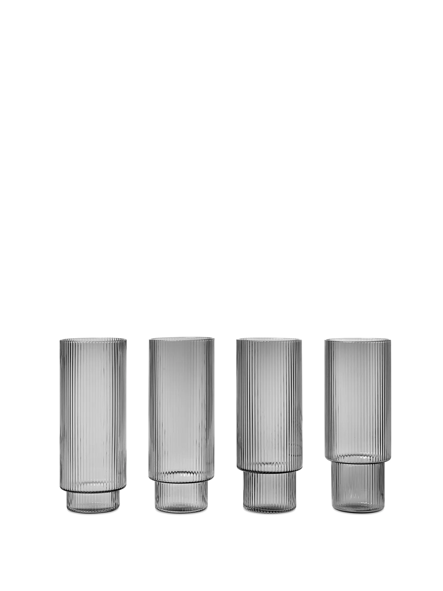 Ripple Long Drink Glasses - Set of 4