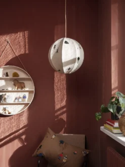 The Park Embroidered Textile Lampshade