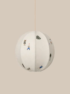 The Park Embroidered Textile Lampshade